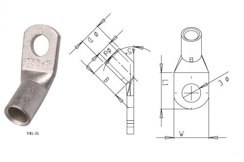 T45° Copper Tube Terminals